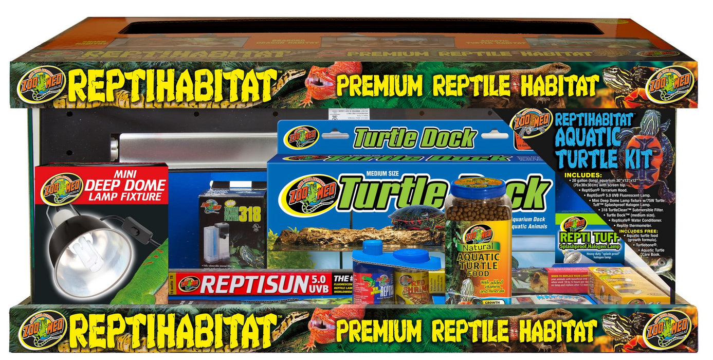 Zoo Med ReptiHabitat Aquatic Turtle Kit - 20 Gallon