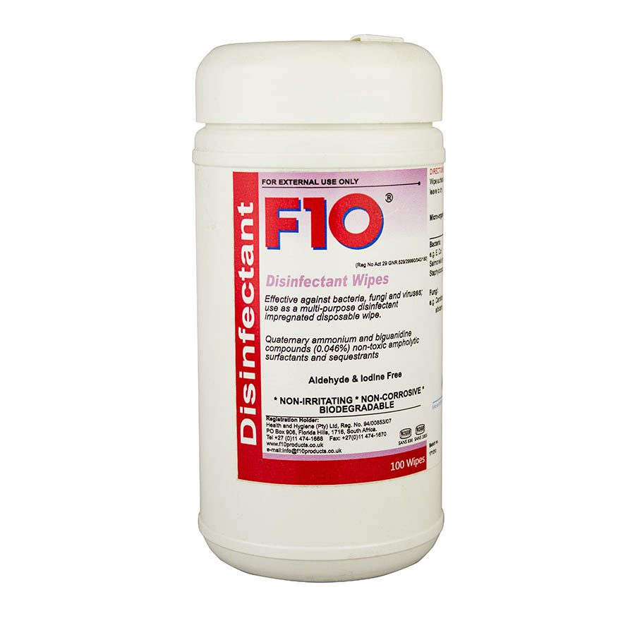 F10 Disinfectant Wipes (Dispensing Pack 100) — The Reptile Hotel