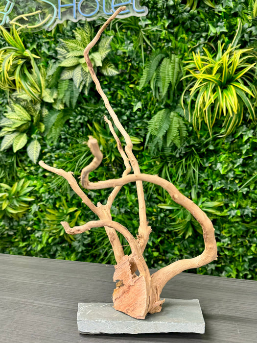 Wood Root with Slate Rock Base (30-45cm)
