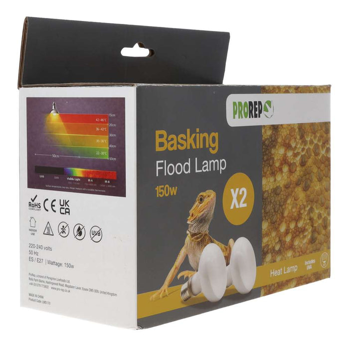 ProRep 2-Pack Basking Flood Lamp 150w ES