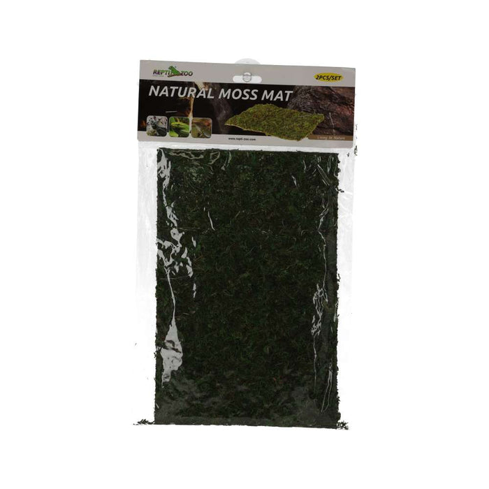 ReptiZoo Natural Moss Mat, 30x20cm, Pack of 2
