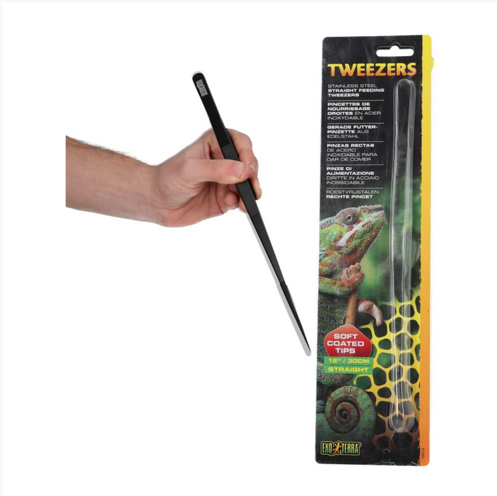 ExoTerra Stainless Steel Straight Tweezers 30cm