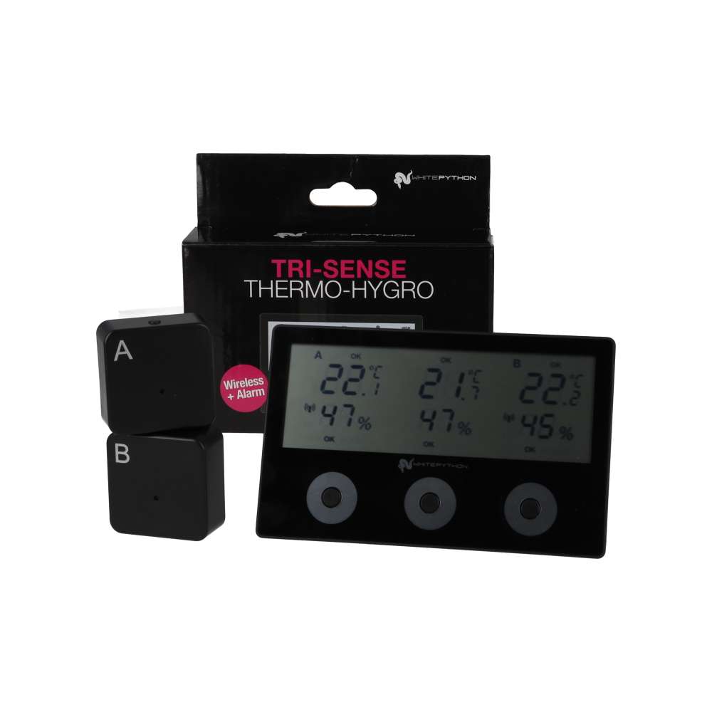 Python Thermo White Python Wireless Tri-Sense Thermo/Hygro — The Reptile Hotel
