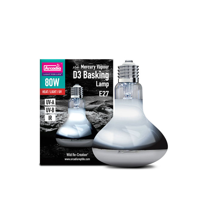 Arcadia UV D3 Basking Lamp 80w