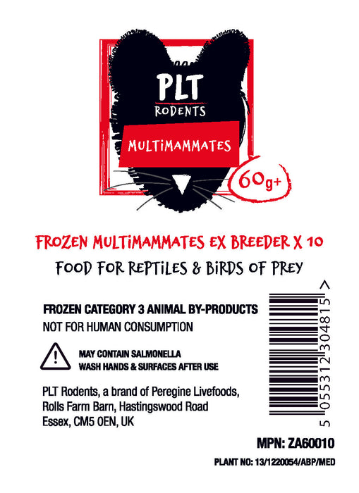 PLT Frozen Multimammate Ex Breeder 60g+ 10 Pack