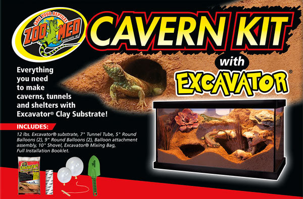 Zoo Med Cavern Kit with Excavator Clay