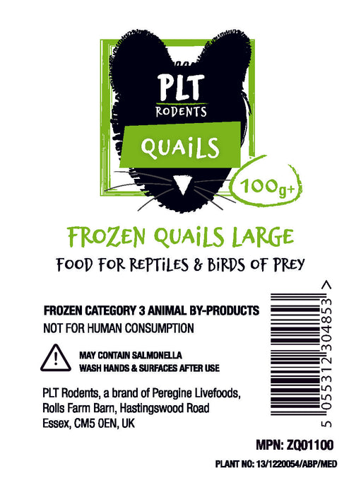 PLT Frozen Quail Large 100g+
