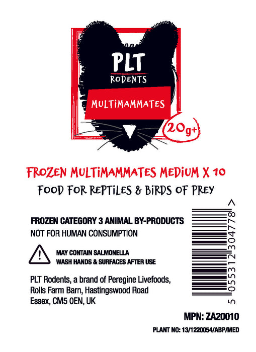 PLT Frozen Multimammate Medium 20g+ 10 Pack