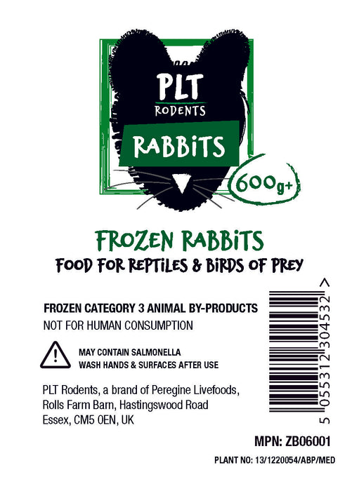 PLT Frozen Rabbit 600g+