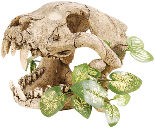 RS Skull with Silk Plant 19.5 x 15.5 x 14cm Default Title